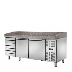 Banco Pizza Refrigerato - 2 Porte 7 Cassetti