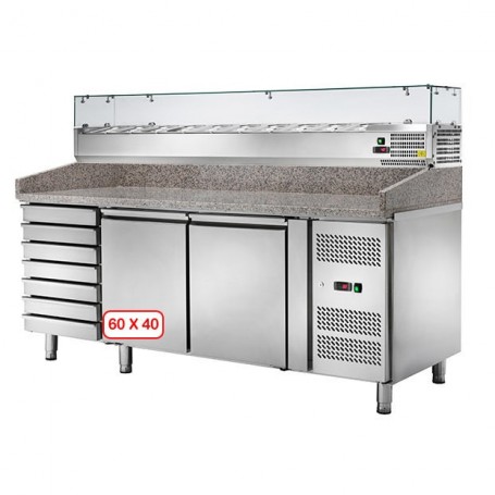 Banco Pizza Refrigerato con Vetrinetta