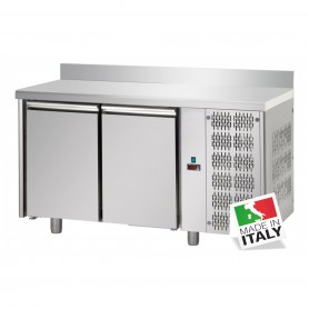 Tavolo Refrigerato - Profondità 80 - GN 1/1 - Due Porte [0 +10 C°] - con Alzatina