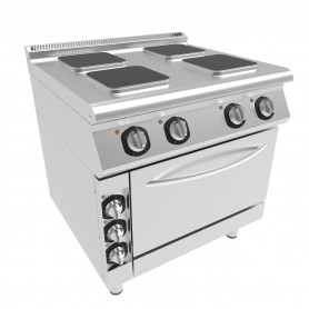 Cucina elettrica - Linea 700 - 4 Piastre Quadrate - Con Forno Statico e Ventilato