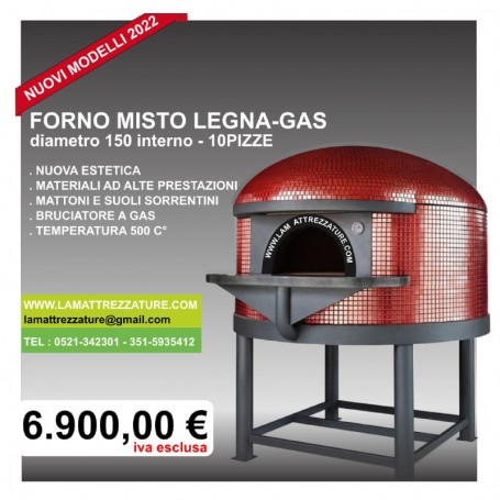 Forno a Legna Mosaico - Edizione 2022 con Bruciatore Incluso - Diametro 150 cm