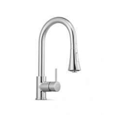 MISCELATORE MONOFORO H370mm CON CANNA GIREVOLE E DOCCIA ESTRAIBILE