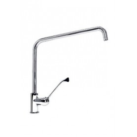 MISCELATORE MONOFORO CON CANNA GIREVOLE "C" LUNGHEZZA 400mm, LEVA CLINICA CROMATA