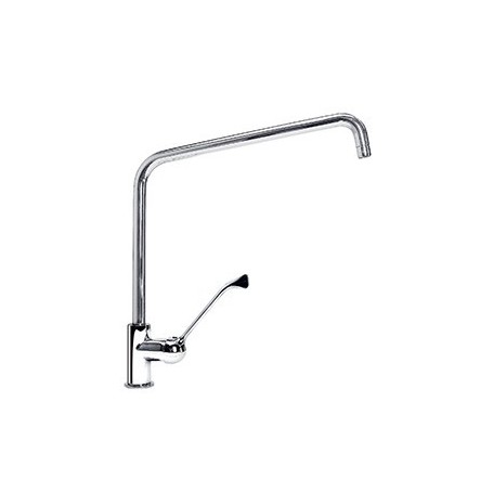 MISCELATORE MONOFORO CON CANNA GIREVOLE "C" LUNGHEZZA 400mm, LEVA CLINICA CROMATA