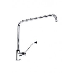 MISCELATORE MONOFORO CON CANNA GIREVOLE "C" LUNGHEZZA 400mm, LEVA CLINICA CROMATA