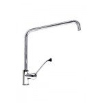 MISCELATORE MONOFORO CON CANNA GIREVOLE "C" LUNGHEZZA 400mm, LEVA CLINICA CROMATA