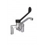 MISCELATORE BIFORO CON CANNA GIREVOLE, LEVA CLINICA IN MATERIALE PLASTICO PA6. INTERASSE 155mm