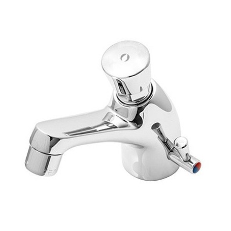 MISCELATORE TEMPORIZZATO LAVABO SERIE BASIC COMPLETO DI FLESSIBILE E VALVOLA DI NON RITORNO, TEMPO DI EROGAZIONE 8±12 sec