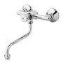 MISCELATORE BIFORO TEMPORIZZATO A PARETE PER LAVELLO CON CANNA GIREVOLE 165mm, TEMPO DI EROGAZIONE 8±12 sec