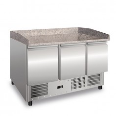 Banco saladette statico con agitatore - 249 Litri - 3 Ante - Piano in Granito 