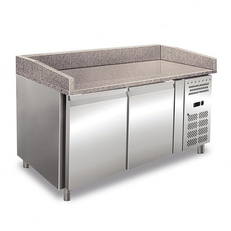 Banco Pizza Ventilato - 428 Litri - 2 Ante - Piano in Granito
