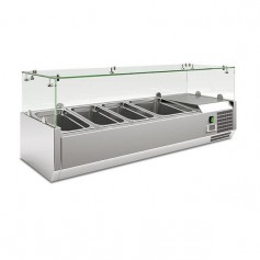 Vetrinetta Refrigerata per Pizzeria - 3 x GN 1/1 - 1 x GN 1/2