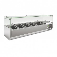 Vetrinetta Refrigerata per Pizzeria - 4 x GN 1/3 - 1 x GN 1/2