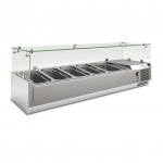 Vetrinetta Refrigerata per Pizzeria - 4 x GN 1/3 - 1 x GN 1/2