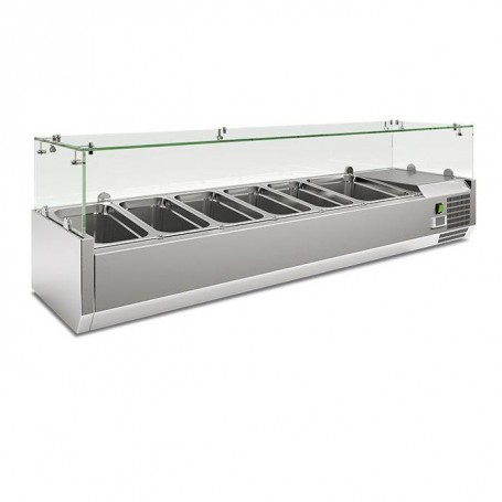 Vetrinetta Refrigerata per Pizzeria - 5 x GN 1/3 - 1 x GN 1/2