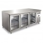Tavolo Refrigerato Ventilato - GN 1/1 - Tre Porte a Vetro [-2 +8 C°]