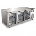 Tavolo Refrigerato Ventilato - GN 1/1 - Tre Porte a Vetro [-2 +8 C°]