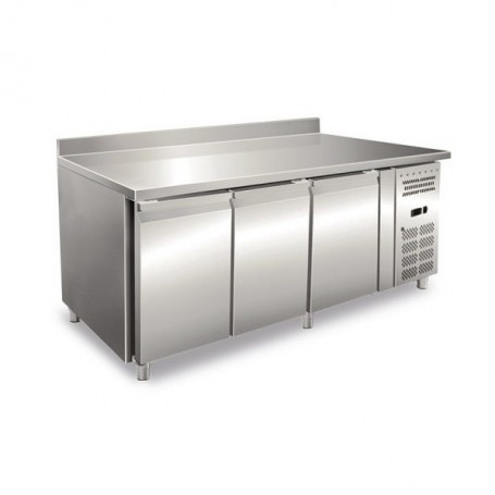Tavolo Refrigerato Ventilato - GN 1/1 - Tre Porte [-2 +8 C°] - Con Alzatina