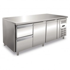 Tavolo Refrigerato Ventilato - GN 1/1 - Due Porte + Due Cassetti [-2 +8 C°]