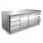 Tavolo Refrigerato Ventilato - GN 1/1 - Due Porte + Tre Cassetti [-2 +8 C°]