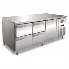 Tavolo Refrigerato Ventilato - GN 1/1 - Una Porta + Quattro Cassetti [-2 +8 C°]
