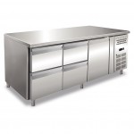 Tavolo Refrigerato Ventilato - GN 1/1 - Una Porta + Quattro Cassetti [-2 +8 C°]