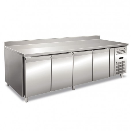 Tavolo Refrigerato Ventilato - GN 1/1 - Quattro Porte [-10 -20 C°] - Con Alzatina