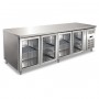 Tavolo Refrigerato Ventilato - GN 1/1 - Quattro Porte a Vetro [-2 +8 C°]