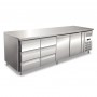 Tavolo Refrigerato Ventilato - GN 1/1 - Due Porte + 6 Cassetti da 1/3 - [-2 +8 C°]