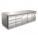 Tavolo Refrigerato Ventilato - GN 1/1 - Due Porte + 6 Cassetti da 1/3 - [-2 +8 C°]