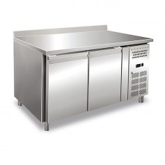 Tavolo Refrigerato - Profondità 80 - GN 1/1 - Due Porte [-2 +8 C°] - Con Alzatina