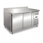 Tavolo Refrigerato - Profondità 80 - GN 1/1 - Due Porte [-2 +8 C°] - Con Alzatina