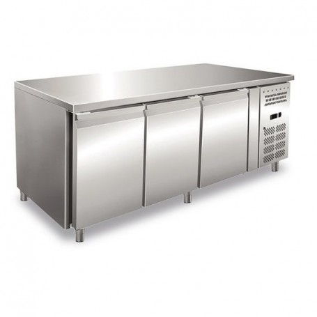 Tavolo Refrigerato - Profondità 80 - GN 1/1 - Tre Porte [-2 +8 C°]