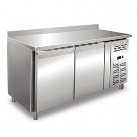 Tavolo Refrigerato - Profondità 60 - GN 1/1 - Due Porte [-2 +8 C°] - con Alzatina
