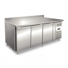 Tavolo Refrigerato - Profondità 60 - GN 1/1 - Tre Porte [-2 +8 C°] - con Alzatina