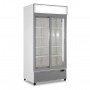 Frigo Vetrina Bibite - Bianco - 607 Litri - [0 +10C°] - Doppia Porta Scorrevole e Cassetto Retroilluminato