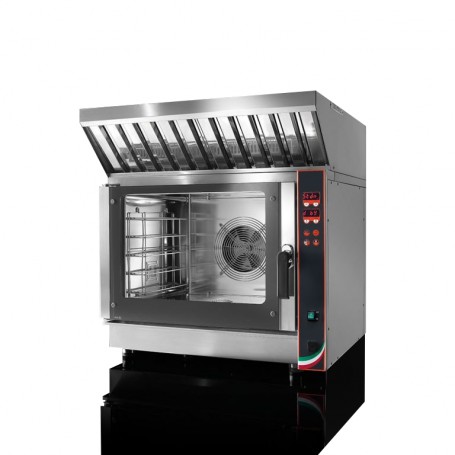 Forno Convezione - CON CAPPA - Digitale - 5 teglie o griglie 600x400 mm o GN 1/1 - con iniezione d'acqua