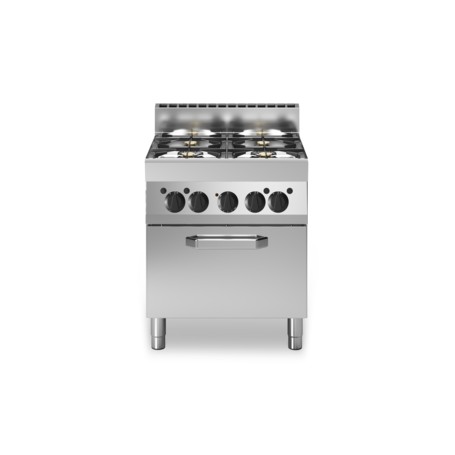 Cucina a gas bacinelle smaltate, 4 fuochi, forno elettrico ventilato