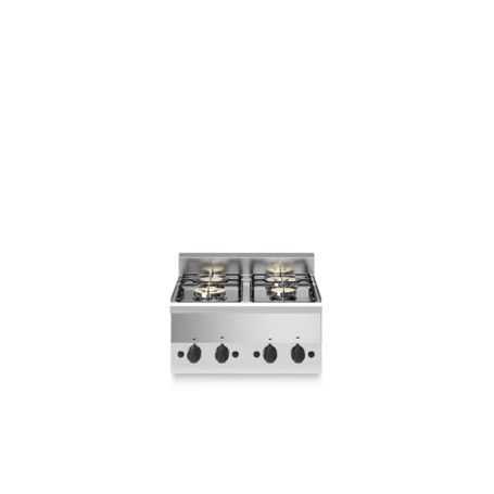 Piano cottura a gas, 4 fuochi, top