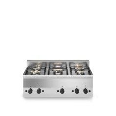 Piano cottura a gas, 5 fuochi, top