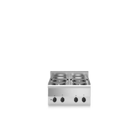 Piano cottura elettrico, 4 piastre tonde, top