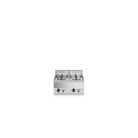 Friggitrice elettrica eco, 2 vasche 10+10 litri, top