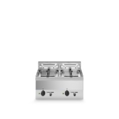 Friggitrice elettrica eco, 2 vasche 10+10 litri, top