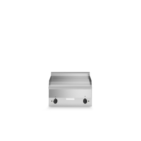 Fry top elettrico, piastra liscia cromata, top