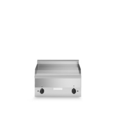 Fry top elettrico, piastra liscia cromata, top