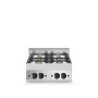 Piano cottura a gas bacinelle smaltate, 4 fuochi, top