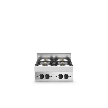 Piano cottura a gas bacinelle smaltate, 4 fuochi, top