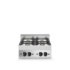 Piano cottura a gas bacinelle smaltate, 4 fuochi, top