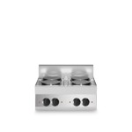 Piano cottura elettrico, 4 piastre tonde, top