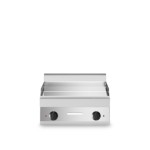 Fry top elettrico, piastra liscia cromata, top